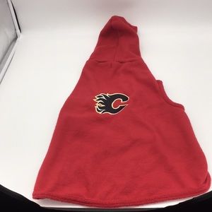 NHL Calgary Flames Hockey Team Dog Fleece Hoodie Sweater Size XX-Large
